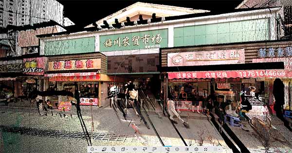 三维扫描街道